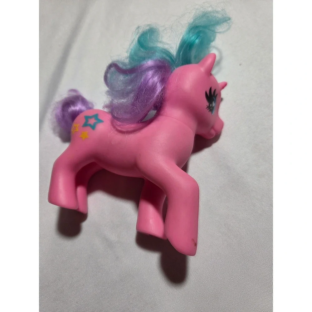Vntg‎ My Little Pony Unicorn Figures Set of 3 Pink Purple Teal Hair Toys